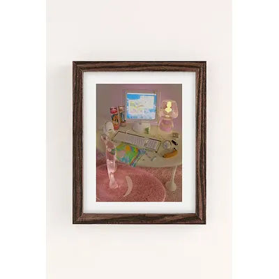 Olivia Pedigo Bedroom Artist Art Print in Walnut Wood Frame at Urban Outfitters