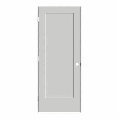Masonite 28-in x 80-in Primed Solid Core 1-panel Left Hand MDF Single Prehung Interior Door one_size in White | 642244