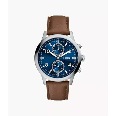 Bennett Multifunction Brown Leather Watch