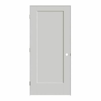 Masonite 36-in x 80-in Primed Solid Core 1-panel Left Hand MDF Single Prehung Interior Door one_size in White | 642250
