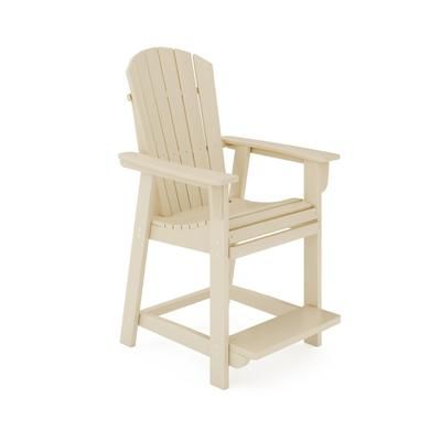 Watnature Outdoor Counter Chairs Adirondack Style HDPE Poly Lumber for Patio Dining HDPE Slat Back one_size | 54ODPF0S2H1Q