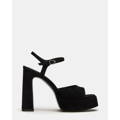 Steve Madden Women's Liandra Block Heels - Black Suede - Size 9.5