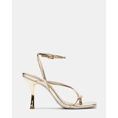 Steve Madden Women's Annie Thong Heels - Champagne - Size 7 - Leather