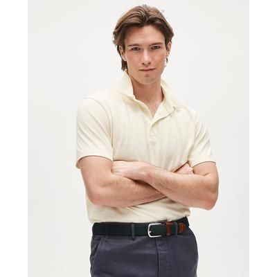 Slim sueded cotton polo shirt