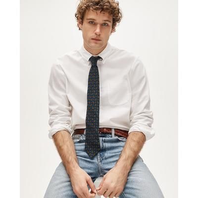 Slim Untucked Broken-in organic cotton oxford shirt
