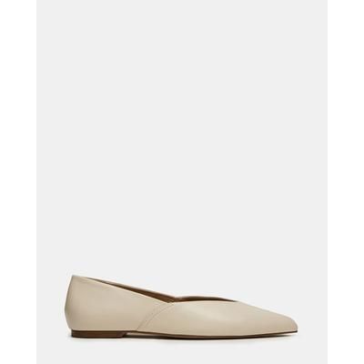 Steve Madden Women's Tovi Pointed Toe Flats - Bone - Size 7.5 - Leather