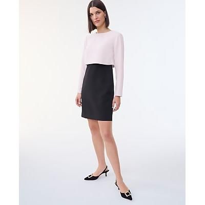 Ann Taylor Petite Colorblock Crew Neck Shift Dress