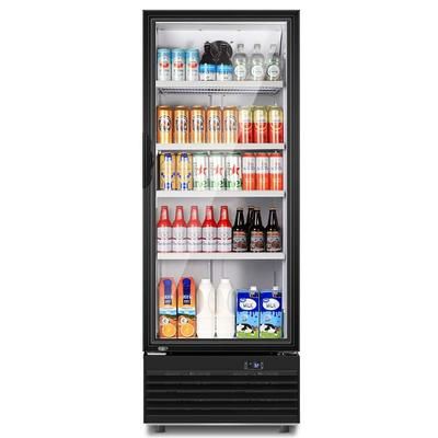 Commercial Display Refrigerator 12.5 cu. ft. Glass Door Merchandiser with LED Lighting and Adjustable Shelves in Black