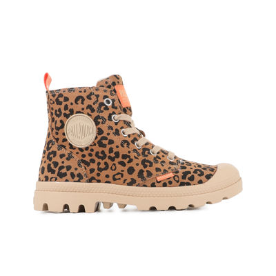 Palladiumboots Womens Pampa Hi Zip Wl Leo Dear Brown / Black High Top Boot