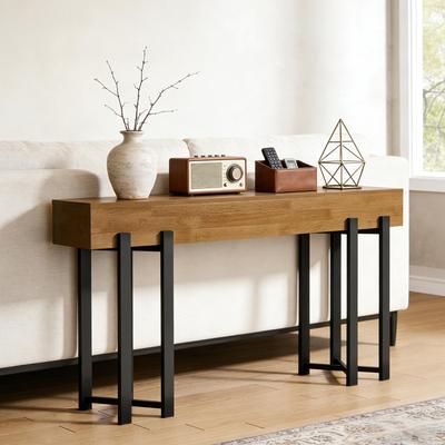 Blisstyle Foyer Table Rustic Console Table Hallway Table Sofa Table Display Shelf Farmhouse Long Console Tables Decor for Entryway Living Room With