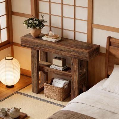 Blisstyle Narrow Sofa Table Console Table Farmhouse Long Console Tables Decor for Entryway Living Room With Storage Behind Couch one_size | CT124