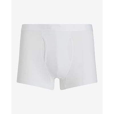 Express Men's 2 1/2" Cotton-Blend Trunks in White Small