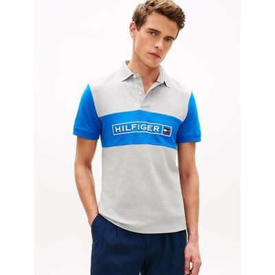 Tommy Hilfiger Men's Regular Fit Wicking Pique Polo - Grey Heather - XS