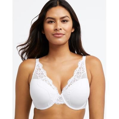Bali One Smooth U Comfort Stretch Lace Underwire Bra White 36DD