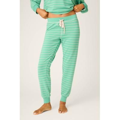 Peace & Pawlidays Stripe Banded Pants, Size: L, Winter Green P. J. Salvage