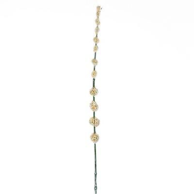 Vickerman 606346 - 29.5" Cream Pom Pom Spray 6/Pk (FV194111) Home Office Picks and Sprays
