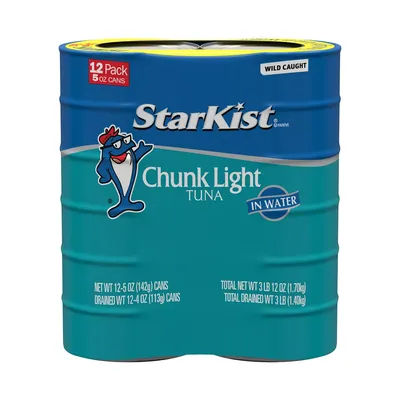 StarKist Chunk Light Tuna in Water, 5 oz., 12 pk.