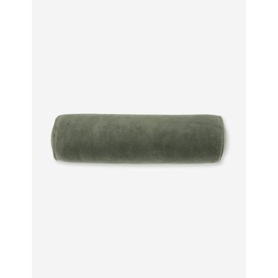 Sabine Velvet Bolster Pillow, Moss, Small]algolia-hidden:boolean:true