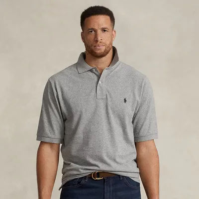 Ralph Lauren The Iconic Mesh Polo Shirt in Dark Vintage Heather Grey - Size 2L Tall