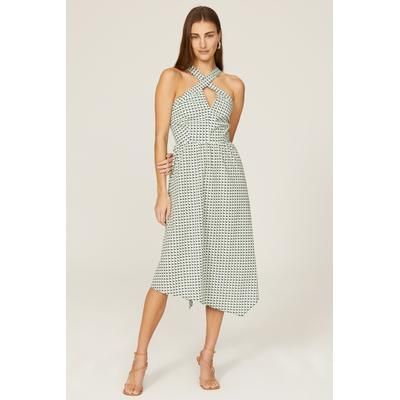 Love, Whit by Whitney Port Geo Print Halter Dress Green-multicolored-print