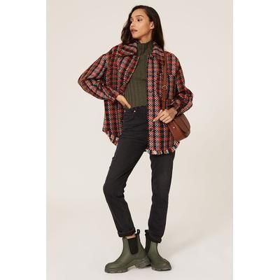 BB Dakota Final Warming Shirt Jacket Red-black-print