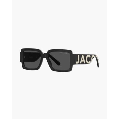 MARC JACOBS Marc Jacobs The Bold Logo Square Sunglasses in Black/White