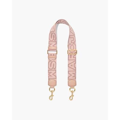 MARC JACOBS Marc Jacobs The Outline Logo Webbing Strap in Rose Multi