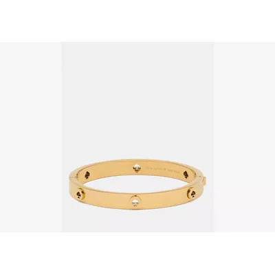 Kate Spade Spot The Spade Studded Hinged Bangle, gold