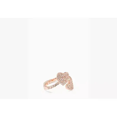 Kate Spade Yours Truly Pave Heart Ring, Rose Gold - 6