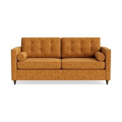 Braxton Sleeper Sofa Crave Ginger Tea Standard Foam Yellow Mid-Century Modern