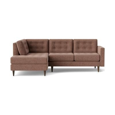 Eliot Apartment Sectional with Bumper Kenley Mauve Left Pink Mid-Century Modern