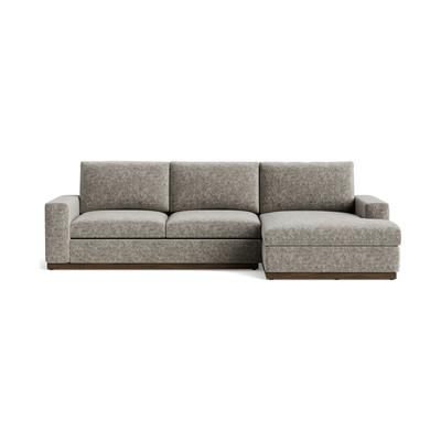 Holt Sectional Prime Stone Right Gray Modern