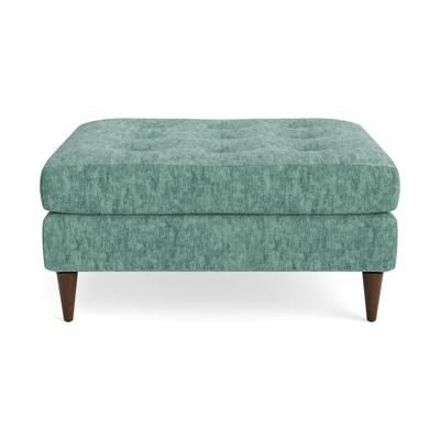Eliot XL Ottoman Crave Caribbean Twist Blue Mid-Century Modern