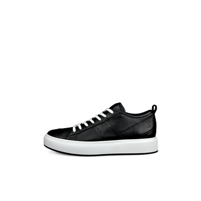 ECCO Street Ace - Men's Leather Sneaker - Black