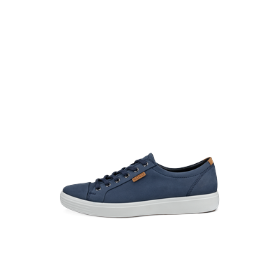 ECCO Soft 7 - Men's Nubuck Sneaker - Blue