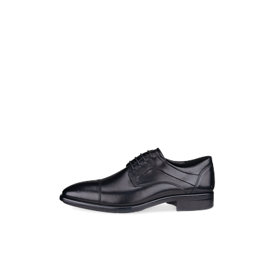 ECCO Citytray - Men's Leather Derby Shoe - Black