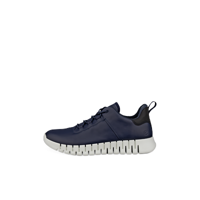 ECCO Gruuv - Men's Leather Sneaker - Blue