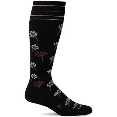 Women's Field Flower | Moderate Graduated Compression Socks S/M Barley | Lifestyle Compression by Sockwell Socks