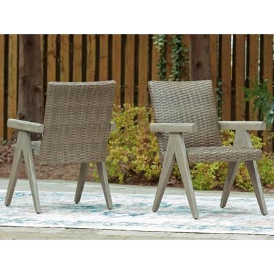 Carisbo Outdoor Arm Chair (Set of 2), Beige