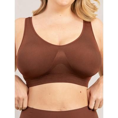 Truekind Everyday Throw-on Wireless Bralette Shapewear Chocolate S