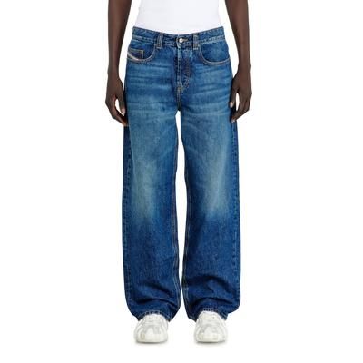 Diesel Relaxed Jeans Low Waist 2001 D-Macro, Medium blue, Button fly