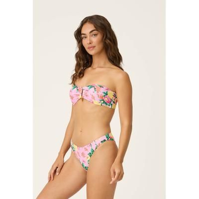 Pjs X Pq Swim Dahlia Basic Ruched Bottom , Size M P. J. Salvage