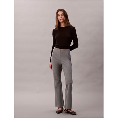 Calvin Klein Women's Ponte Slim Flared Pants in Grey Heather 67% Viscose/28% Nylon/5% Elastane
