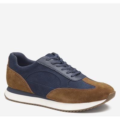 Johnston & Murphy Men's Chase Perfed T-Toe - Navy Suede/Snuff Oiled Suede - Size 9 - M