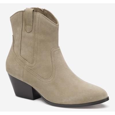 Johnston & Murphy Women's Tristen Western Bootie - Taupe Waterproof Suede - Size 6.5 - M