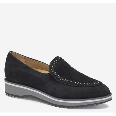 Johnston & Murphy Women's Ulyssa Studded Loafer - Black Kid Suede - Size 8 - M