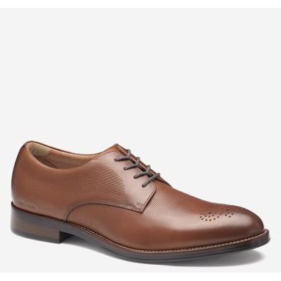 Johnston & Murphy Men's XC Copley Wingtip - Cognac Embossed Waterproof Full Grain Leather - Size 11 - M