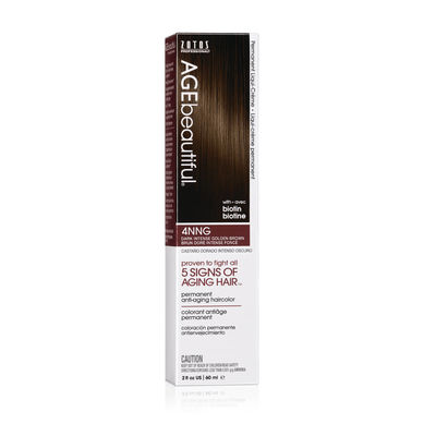 Zotos Professional 4NNG Dark Intense Golden Brown Permanent Liqui-Crème Hair Color 2 oz