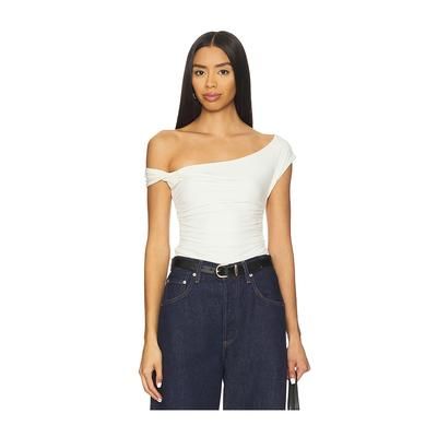 WeWoreWhat Twisted Off The Shoulder Top in Ivory. - size L (also in XL)