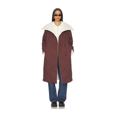 Varley Annalise Reversible Wrap Coat in Burgundy. - size L (also in S)